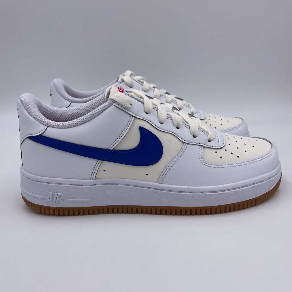 Nike Air Force 1 White / Royal Blue Womens Shoes